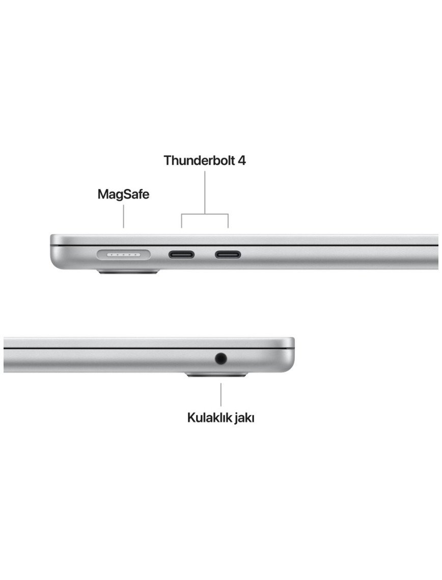 Apple MacBook Air M4 16GB 256GB SSD macOS 13" Taşınabilir Bilgisayar Gümüş MW0W3TU/A